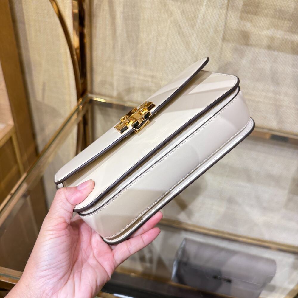 Tory Burch SMALL ELEANOR RECTANGULAR BAG 158734 $550 New Cream - Picture 2 of 9